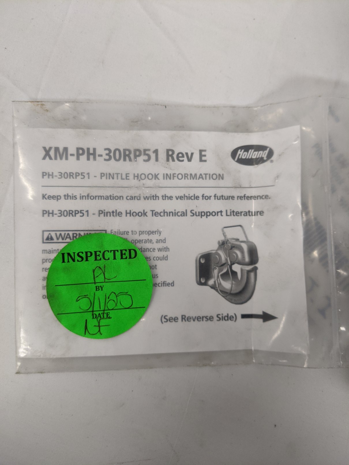 New SAF Holland Rigid Mount Pintle Hook w/ Tethered Lock - P/N  PH30RP51 (10162195824956)