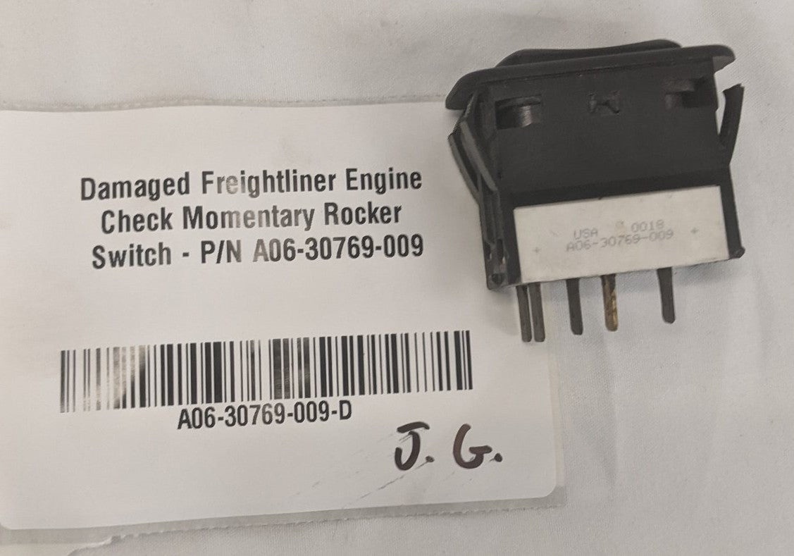 A06-30769-009 - Freightliner Engine Check Momentary Switch