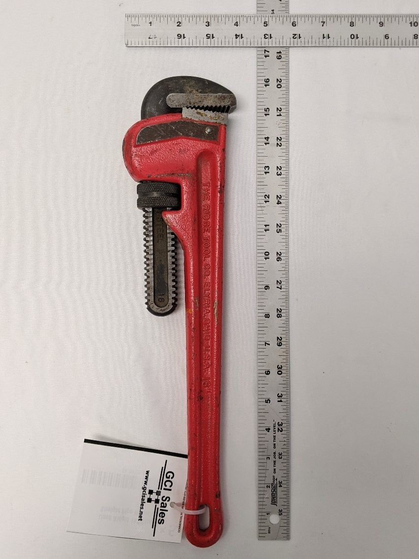 Used Ridgid 18" Steel Straight Pipe Wrench
