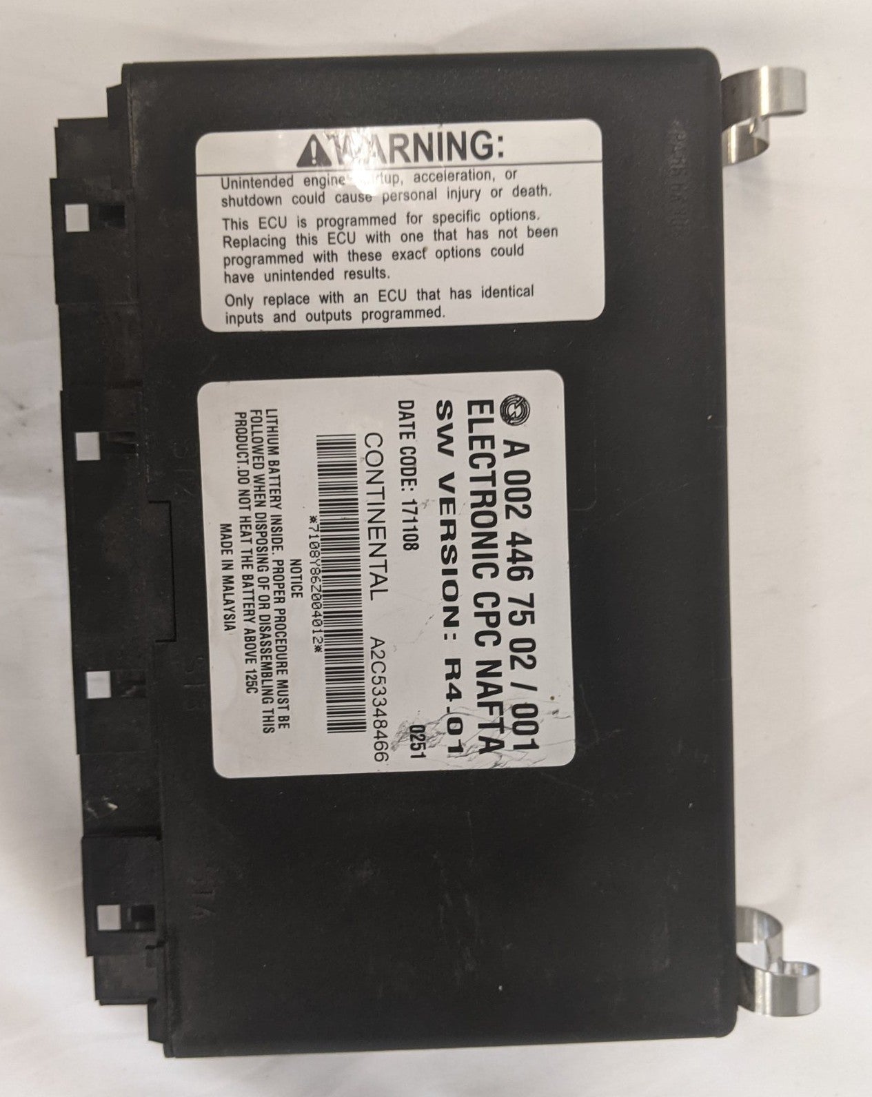 Used Continental CPC Production Cab Control Module - P/N A 002 446 75 02