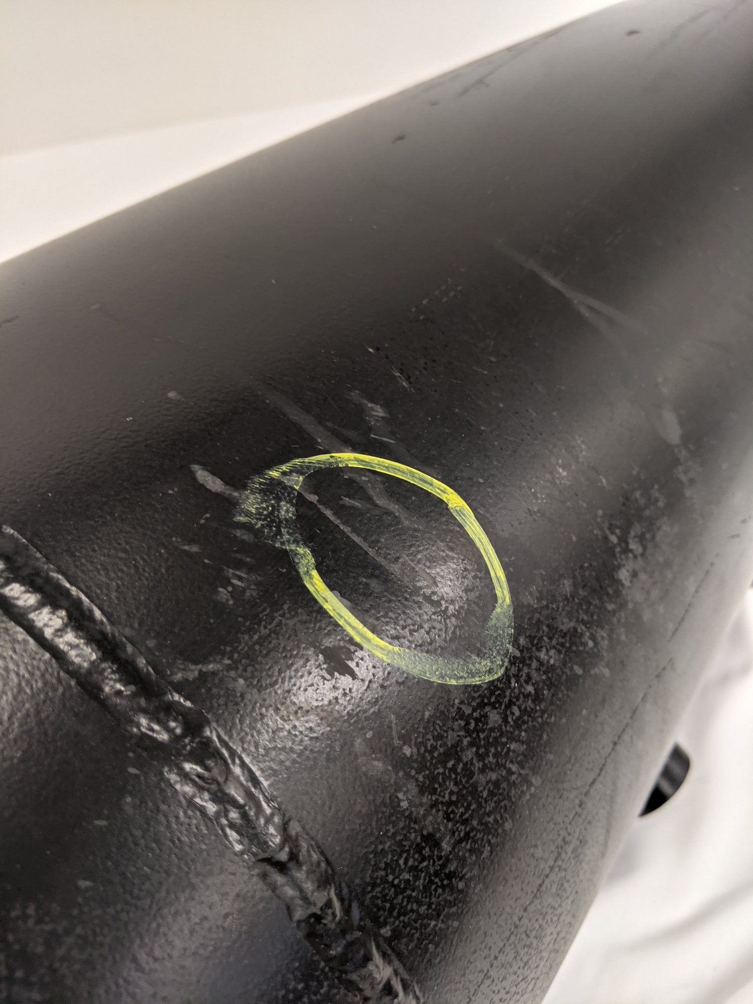 Damaged Western Star Dual Reservoir Air Tank - P/N 71101-3407 (10116003037500)