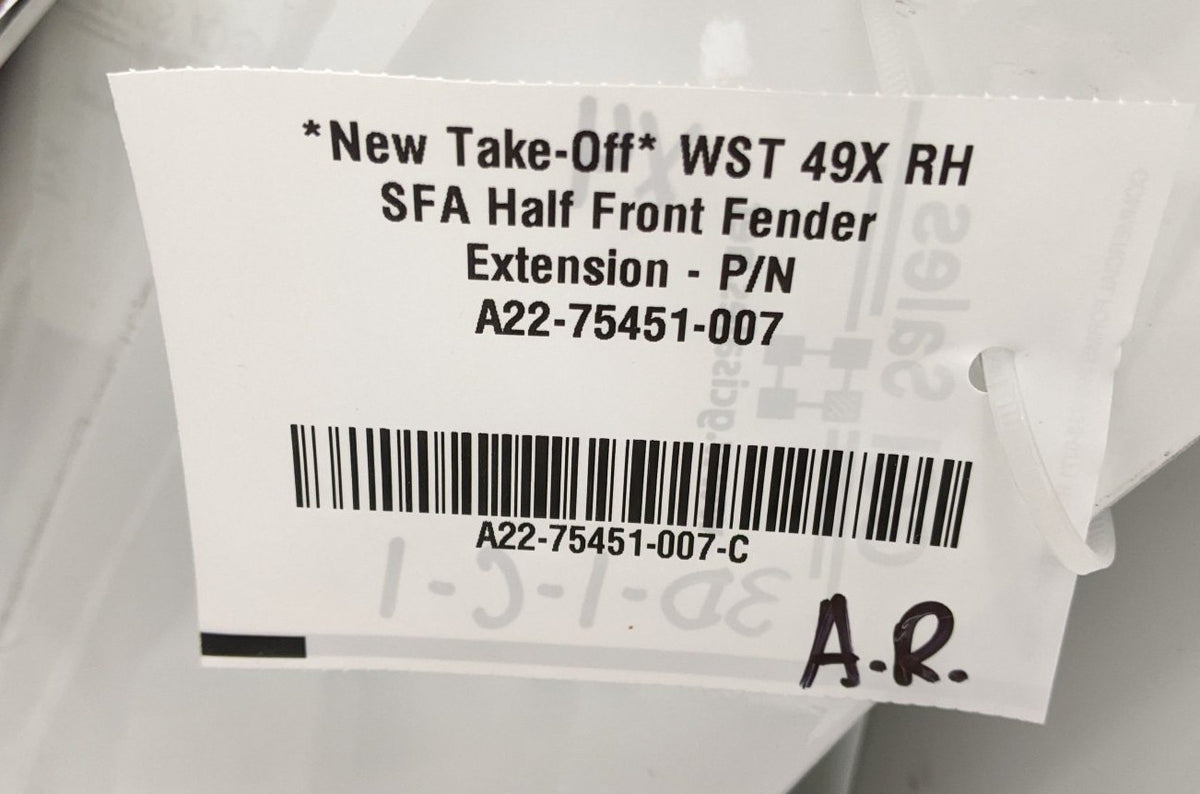 Western Star 49X SFA RH Fender Extension | A22-75451-007