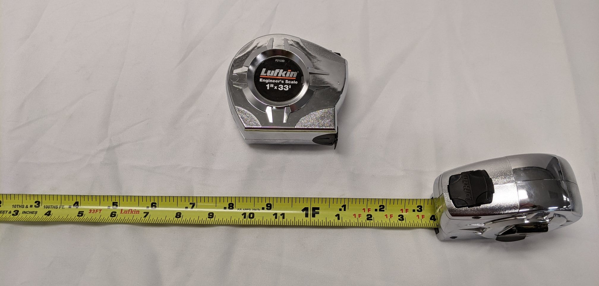 Lufkin Engineers Scale Tape Measure 33 FT Lot of 2 - Dual Scale P2133D