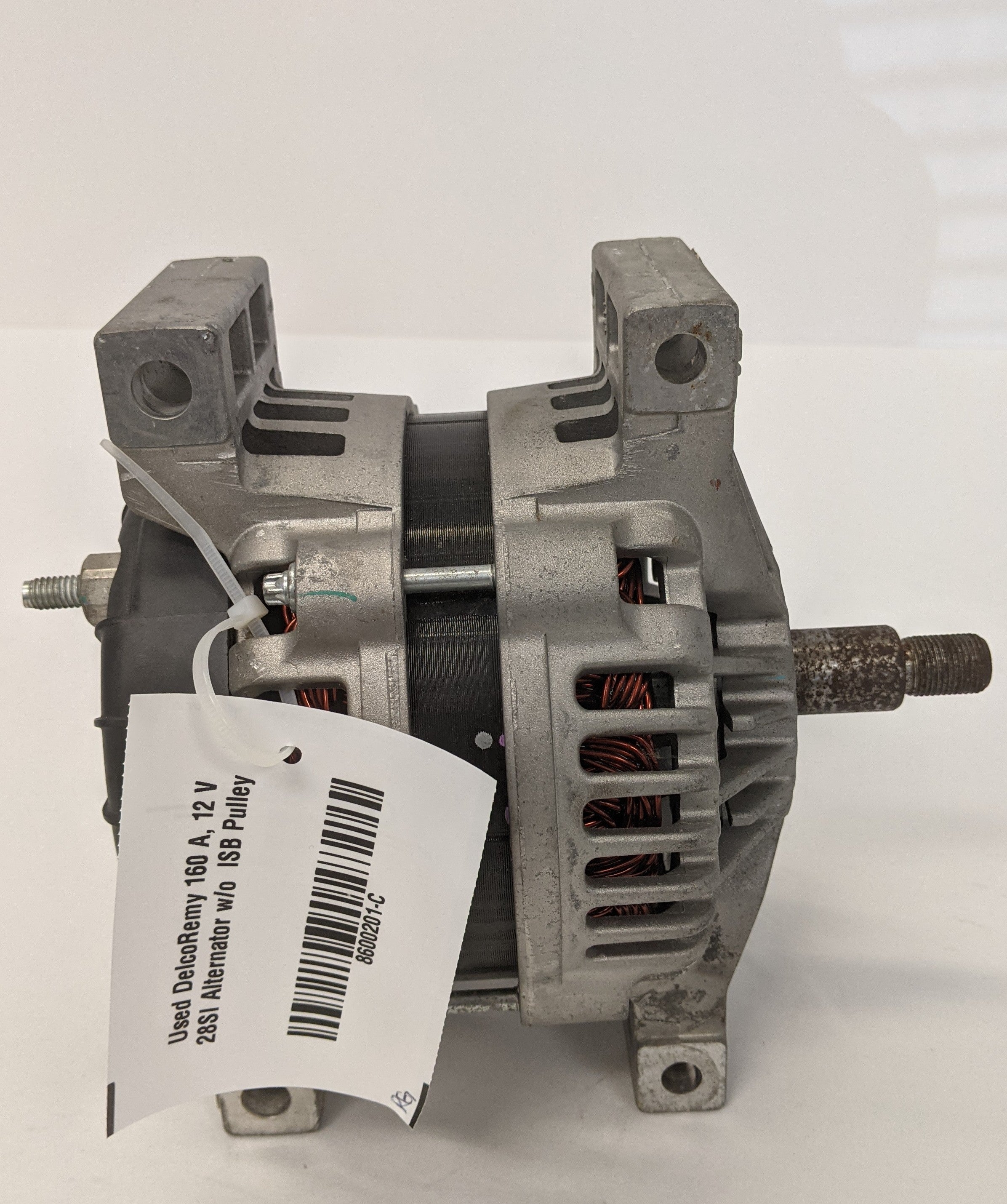Used DelcoRemy 160 A, 12 V 28SI Alternator w/o  ISB Pulley - P/N  8600201 (10016259178812)
