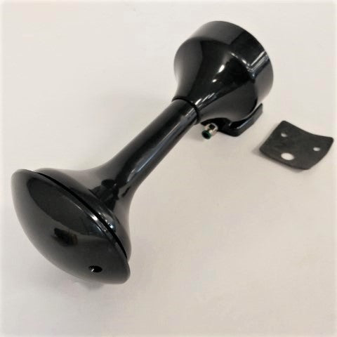 Go Air Horns Air Horn Assembly--12"--Black Round Weather Shield--1/4" Air Inlet (3961904595030)