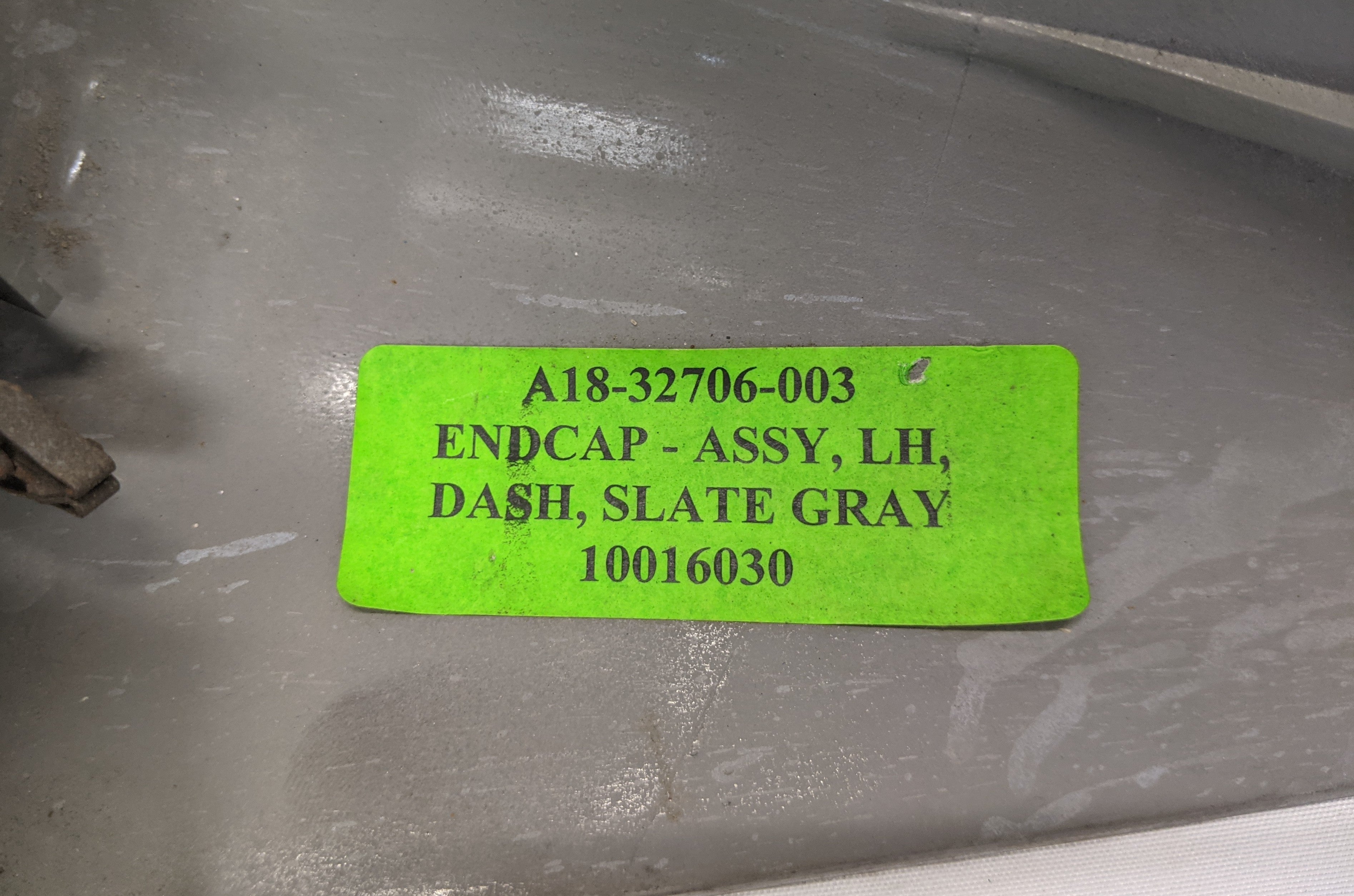 Damaged Freightliner Columbia LH Slate Gray Dash End Cap - P/N A18-32706-003 (10098356257084)