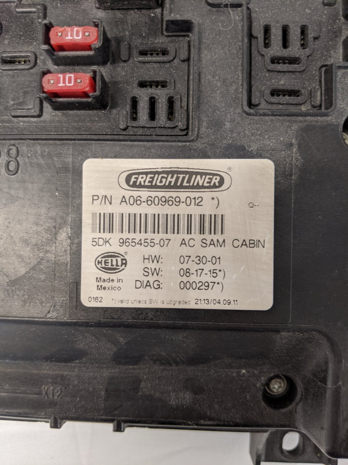 Used Hella Freightliner Cascadia Cabin Control Module - P/N A06-60969-012