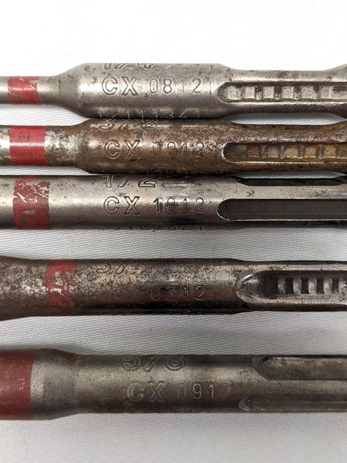 Hilti TE-CX SDS+ Masonry Drill Bit - Lot 5pc 1/4-3/4x12"