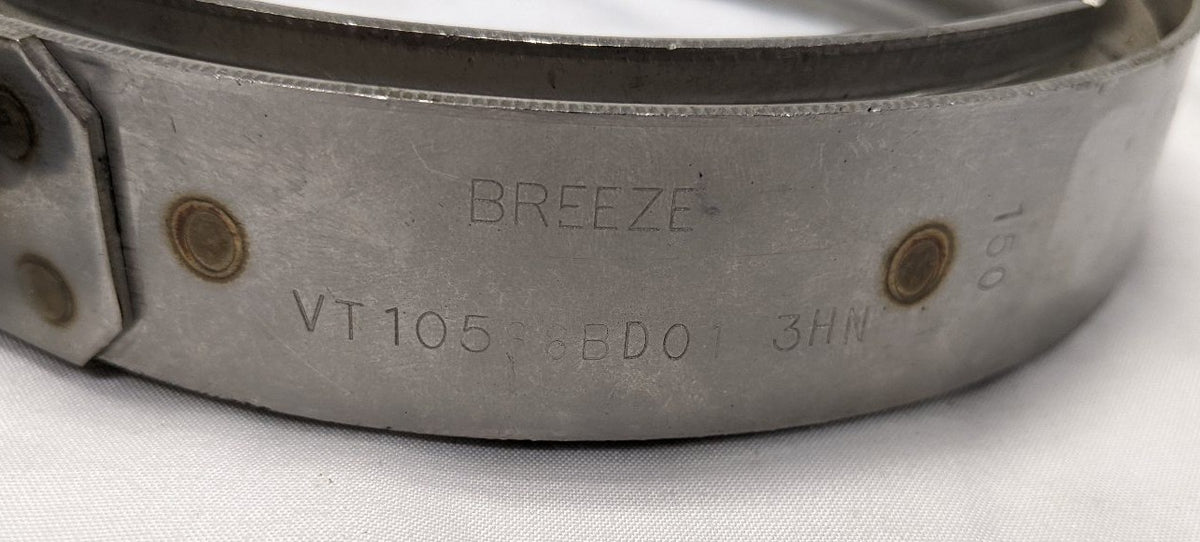 New Breeze 5.35"- 6" SS V-Band Clamp w/ T-Bolt - P/N VT10588