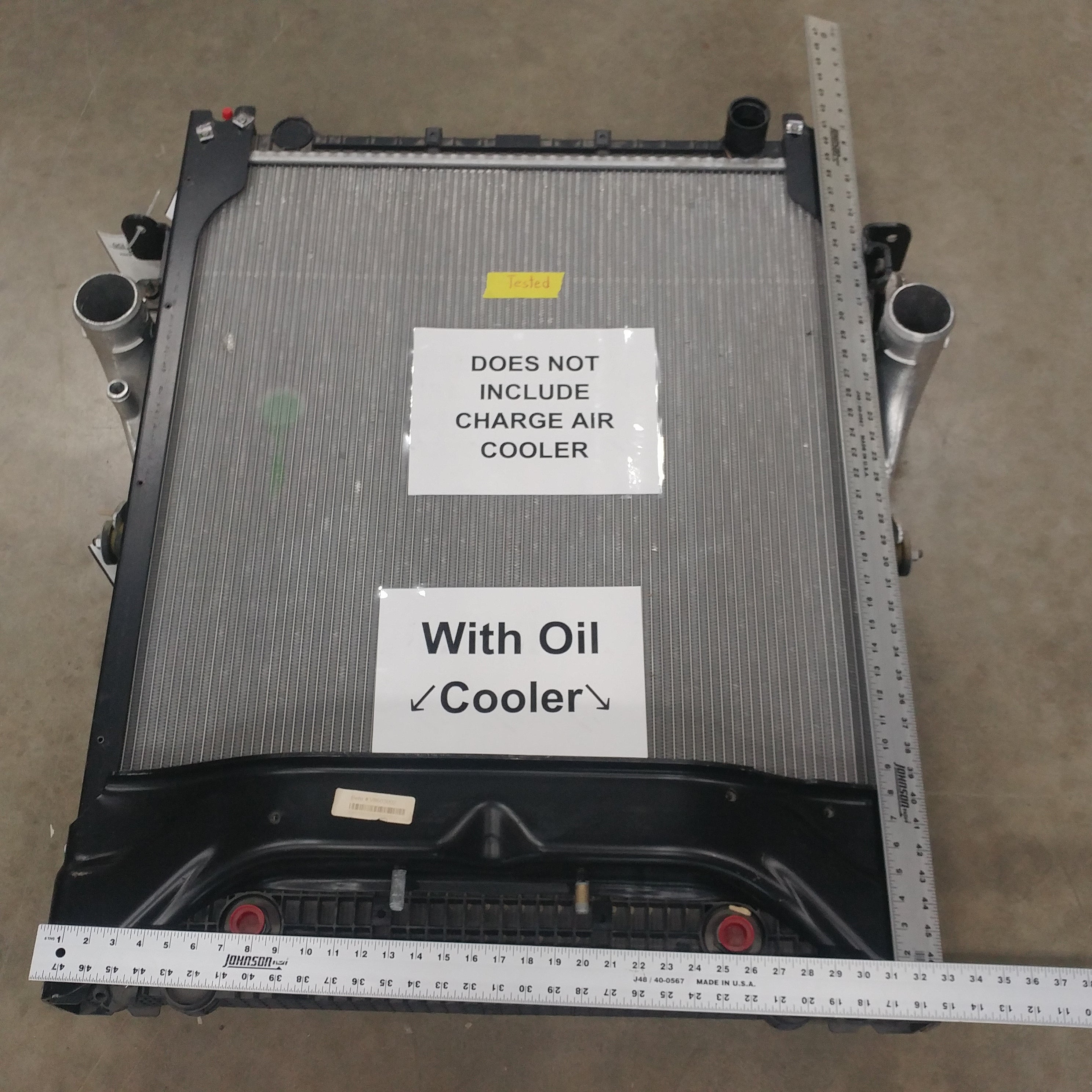 Used Behr 34" x 30 5/8" Housed Radiator Only w/ Intercooler - P/N  A05-30696-003 (8425646850364)