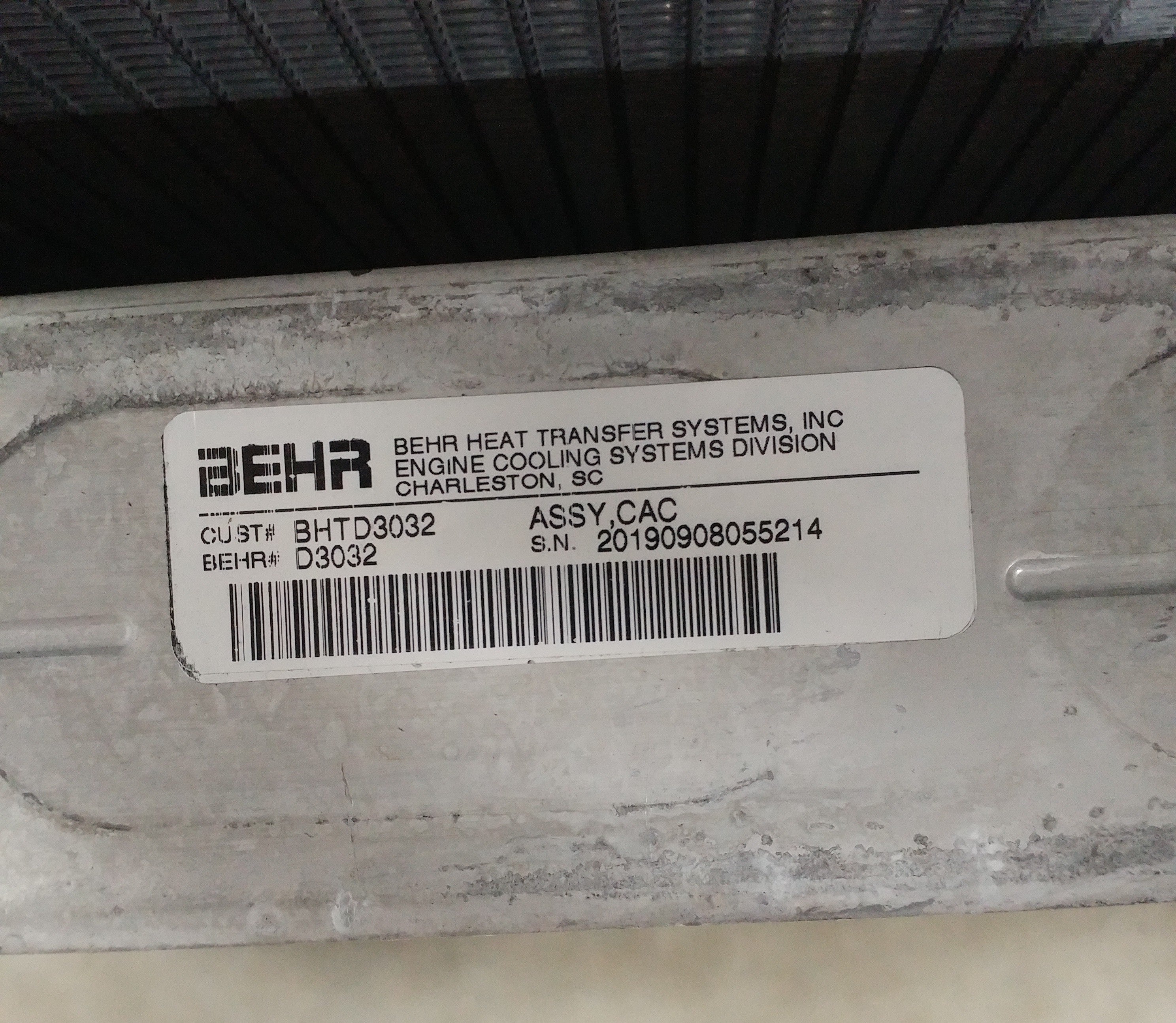 Freightliner M2 27½" x 14" x 2½" Charge Air Cooler - P/N  BHT D3032 (8758659973436)