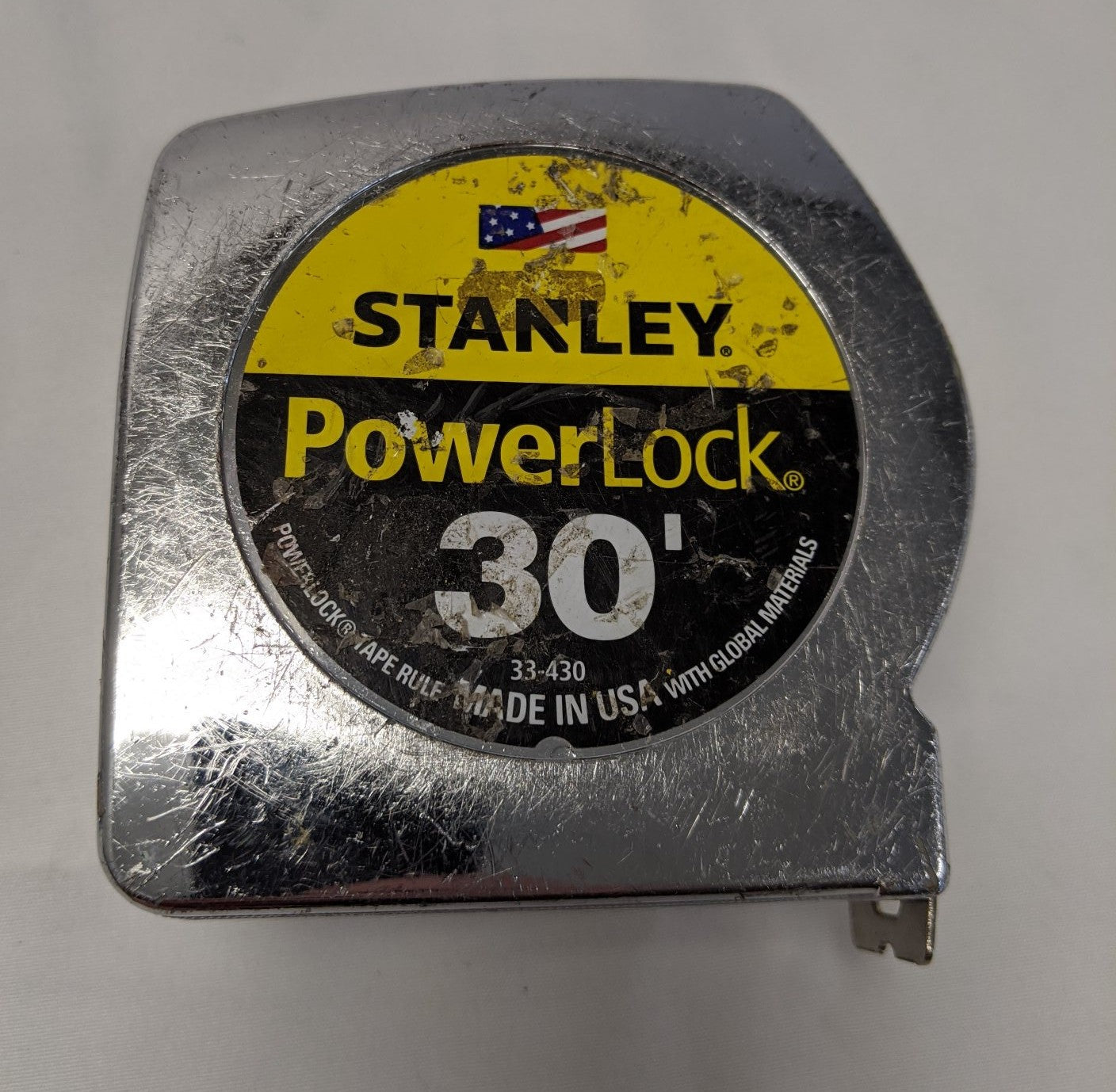 Stanley PowerLock Tape Measure 30 FT Lot of 2 - 1" Blade Belt Clip 33-403