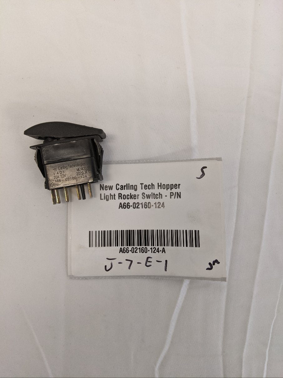 New Carling Tech Hopper Light Rocker Switch - P/N A66-02160-124 (10157934051644)