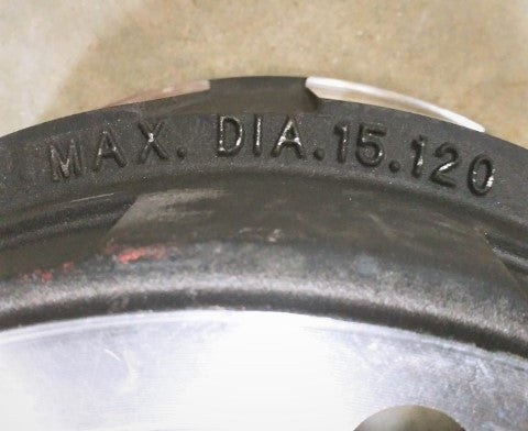 Webb 15" x 6" Balanced Front Brake Drum - P/N  WDM 61950B