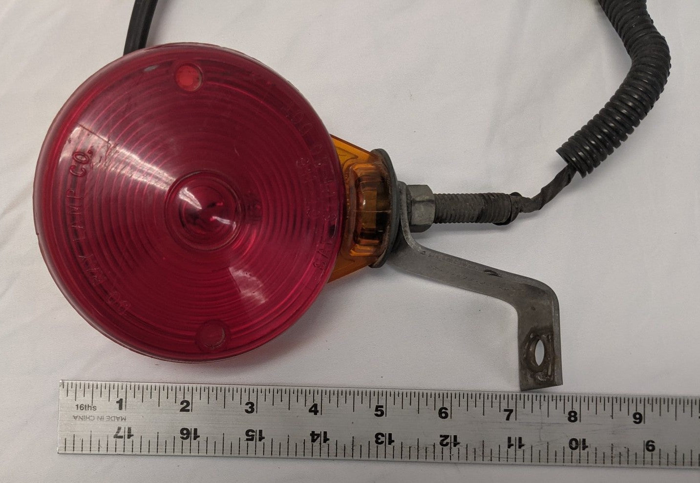 Used Truck-Lite Amber & Red Dual Face Pedestal Light - P/N GT-116