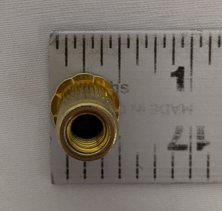 *Lot of 100* 1/4"-20 Large Flange Steel Yellow Zinc Plated Ribbed Rivet Nuts