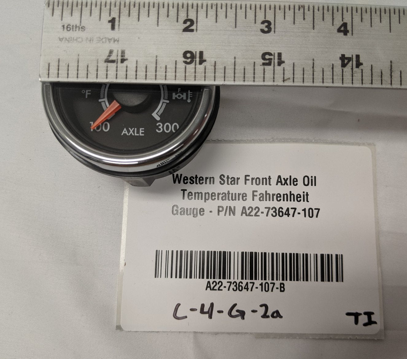 Western Star Front Axle Oil Temperature Gauge - A22-73647-107