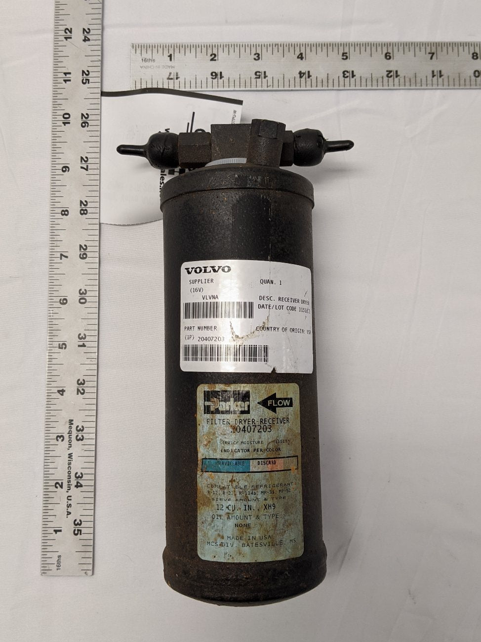 *Rusty* Volvo A/C Receiver Dryer - P/N 20407203