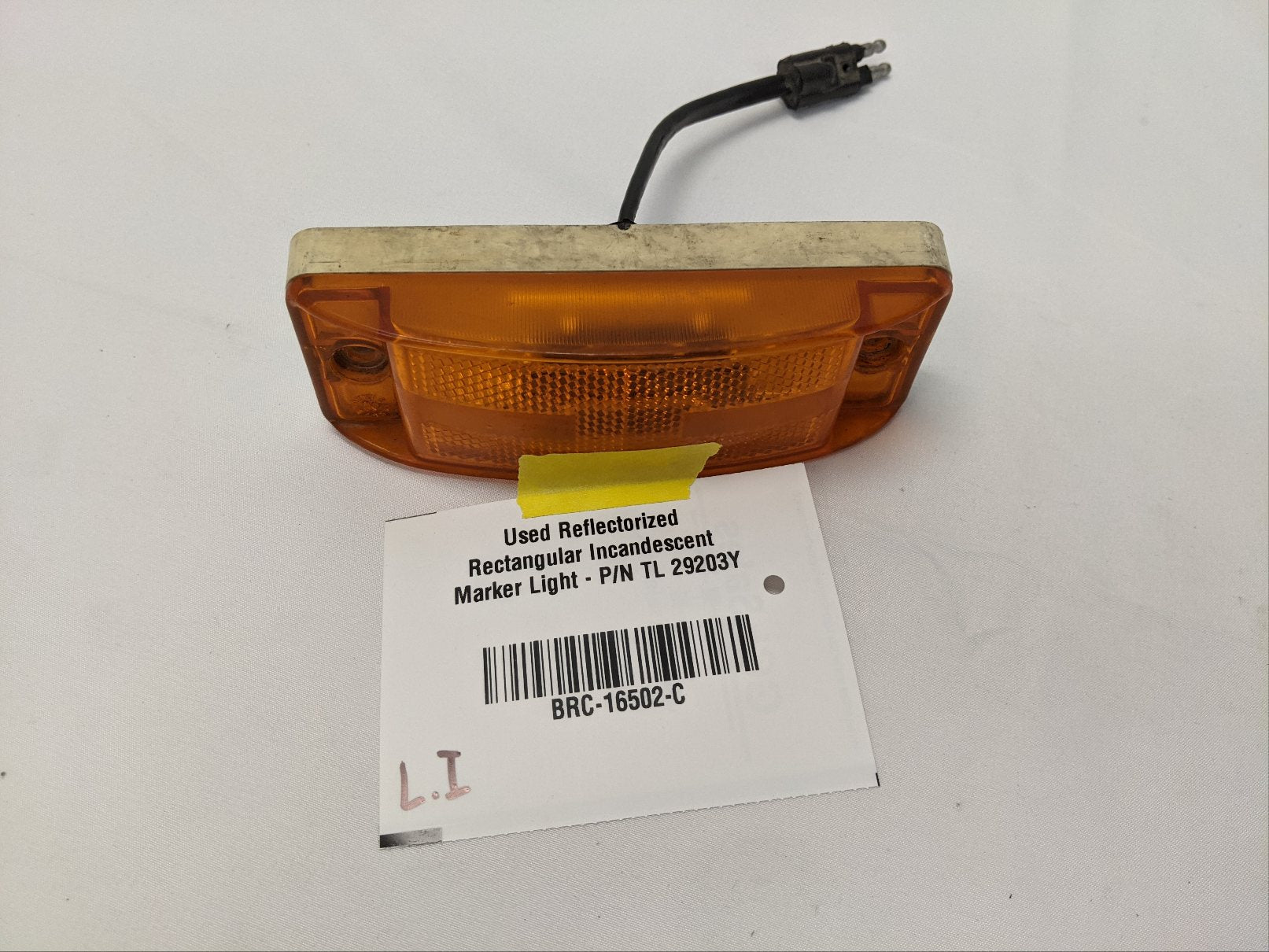 Used Reflectorized Rectangular Incandescent Marker Light - P/N TL 29203Y
