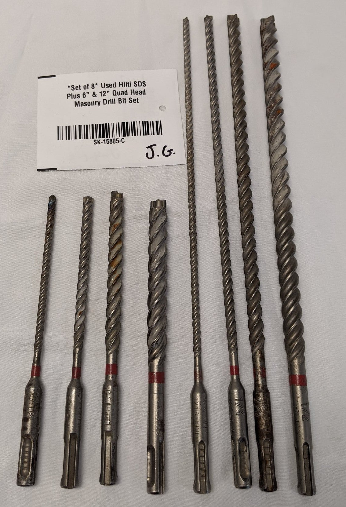 Hilti SDS+ Quad Head Masonry Drill Bit Set - 8pc - 6" 12"