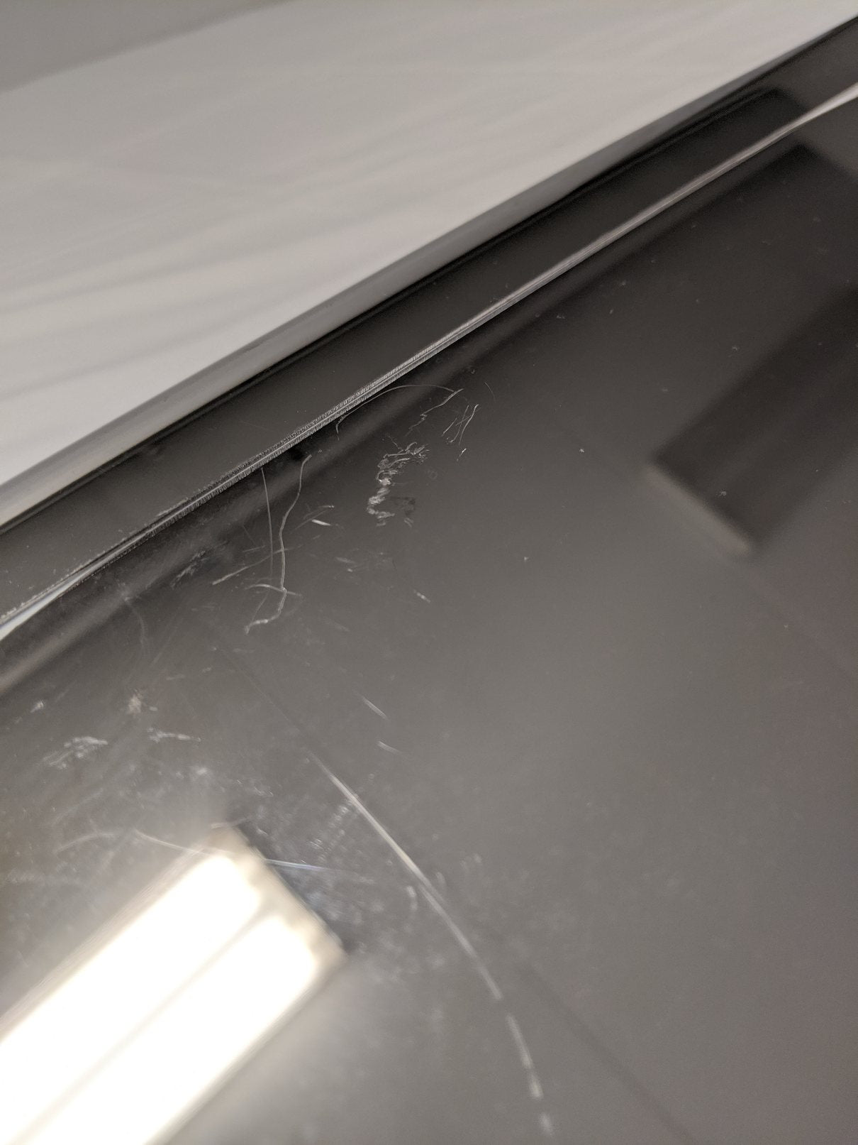 Damaged Western Star LH Stainless Steel SBA Cab Skirt - P/N  A18-65788-001