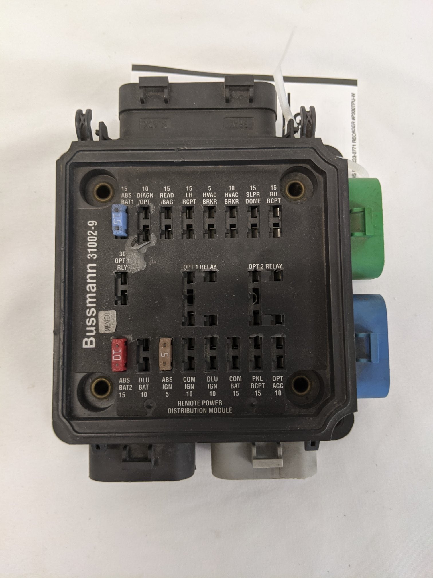 *Missing Cover* Bussmann 31002-9 Power Distribution Module - P/N 06-41905-000