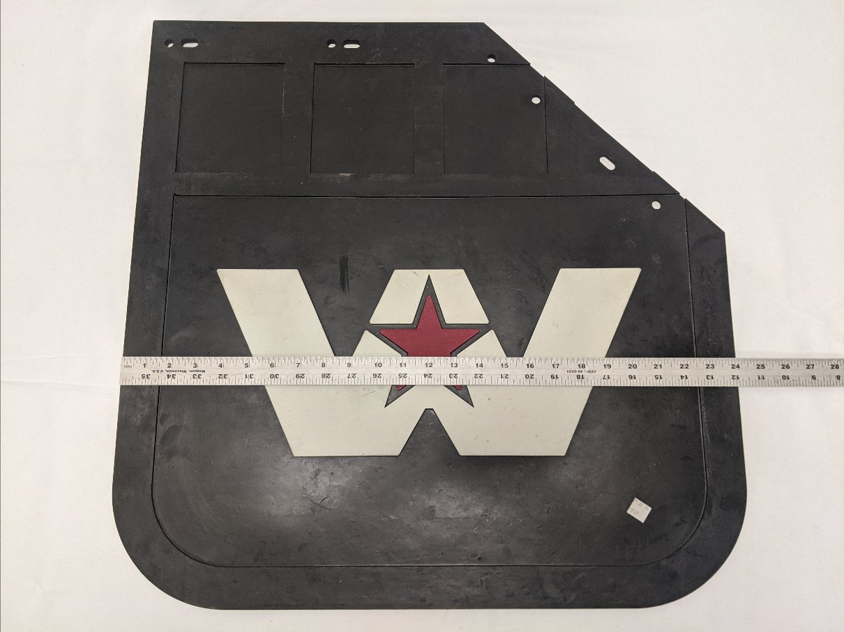 Western Star RH 24" Rear Mud Flap w/ Logo | 22-69557-021