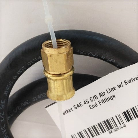 Parker SAE 45 C/B Air Line w/ Swivel End Fittings - 12-21021-055 (9607192936764)