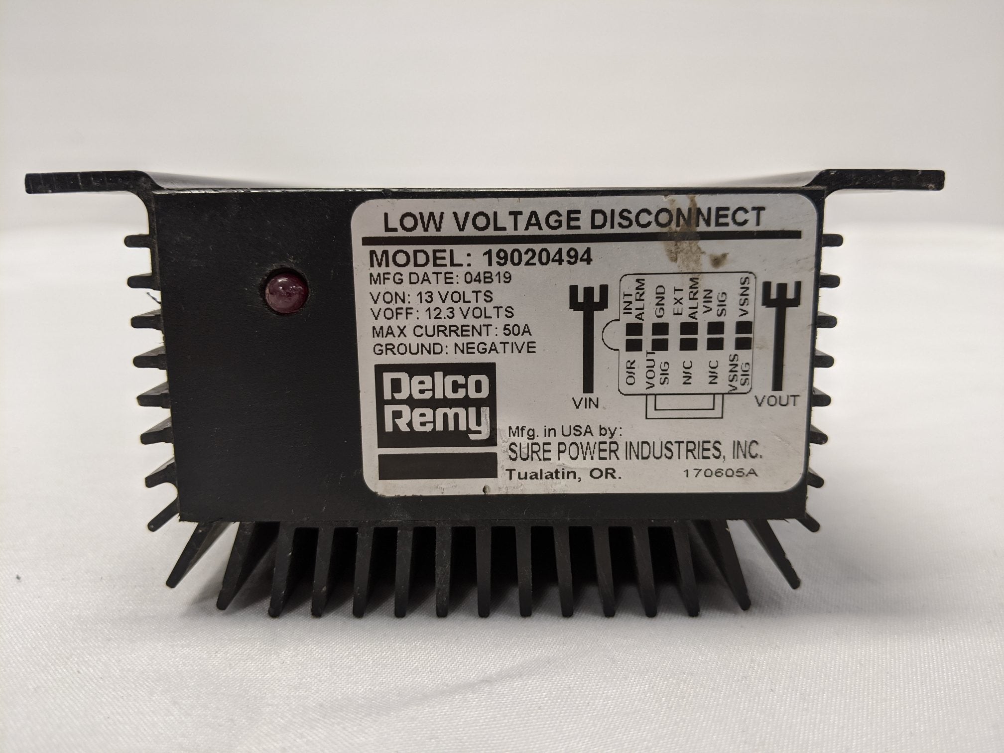 Used Delco Remy Low Voltage Disconnect Module - P/N 19020494