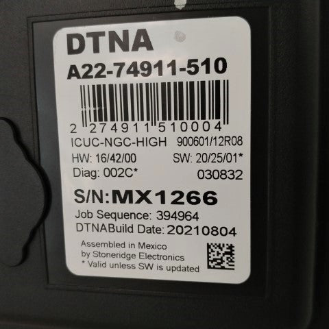 Freightliner ICUC Speedometer & Tach Assy - P/N  A22-74911-510 (8755825836348)