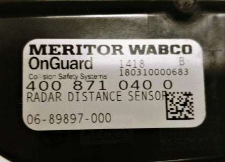 Meritor Wabco Onguard Radar Distance Sensor Assembly - P/N  400 871 040 0 (4506967015510)