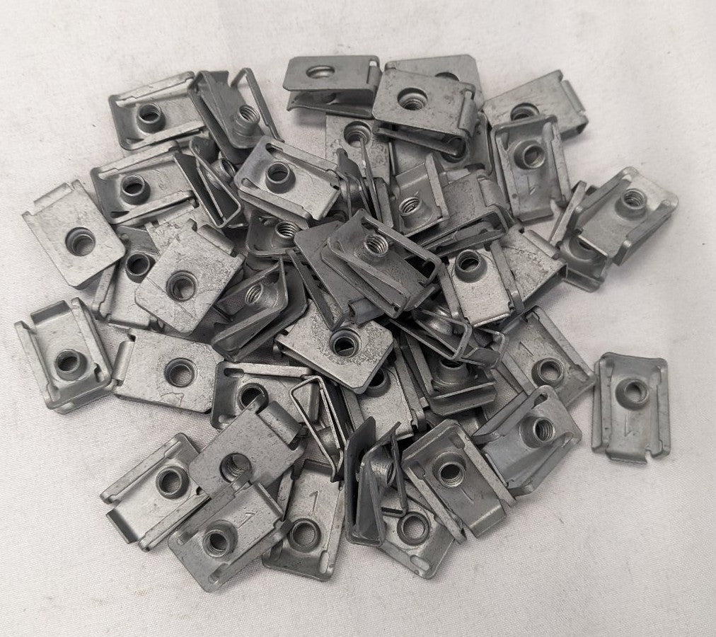 *Lot of 50* New M5 x 0.8 Galvanized Steel U-Clip Nuts