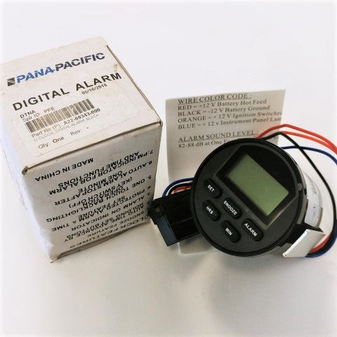 New Freightliner Digital Clock/Alarm - Black w/ Black Bezel - P/N  A22-69343-000 (4458383999062)