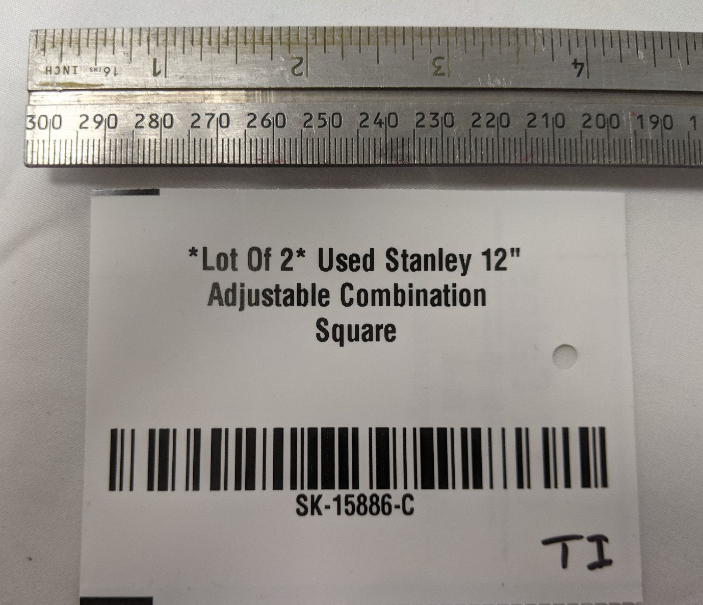 Stanley 12" Combination Square - Lot of 2 - Adjustable Level Metric/SAE