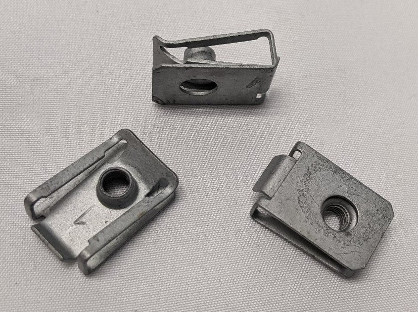 *Lot of 50* New M5 x 0.8 Galvanized Steel U-Clip Nuts