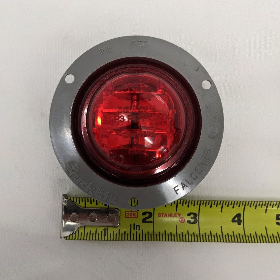 New FRT 10 Series LED Red Round 12V With Grey Flange Light - P/N TL  10379R (10168312234300)
