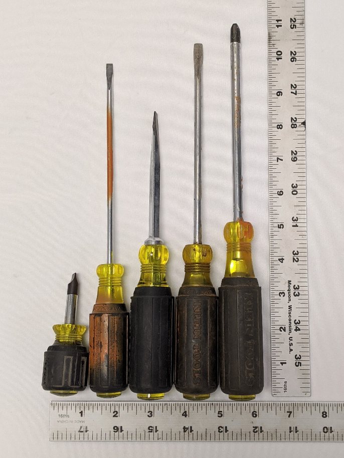 *Lot of 5* Used Klein Philips and Flathead Screwdriver Set