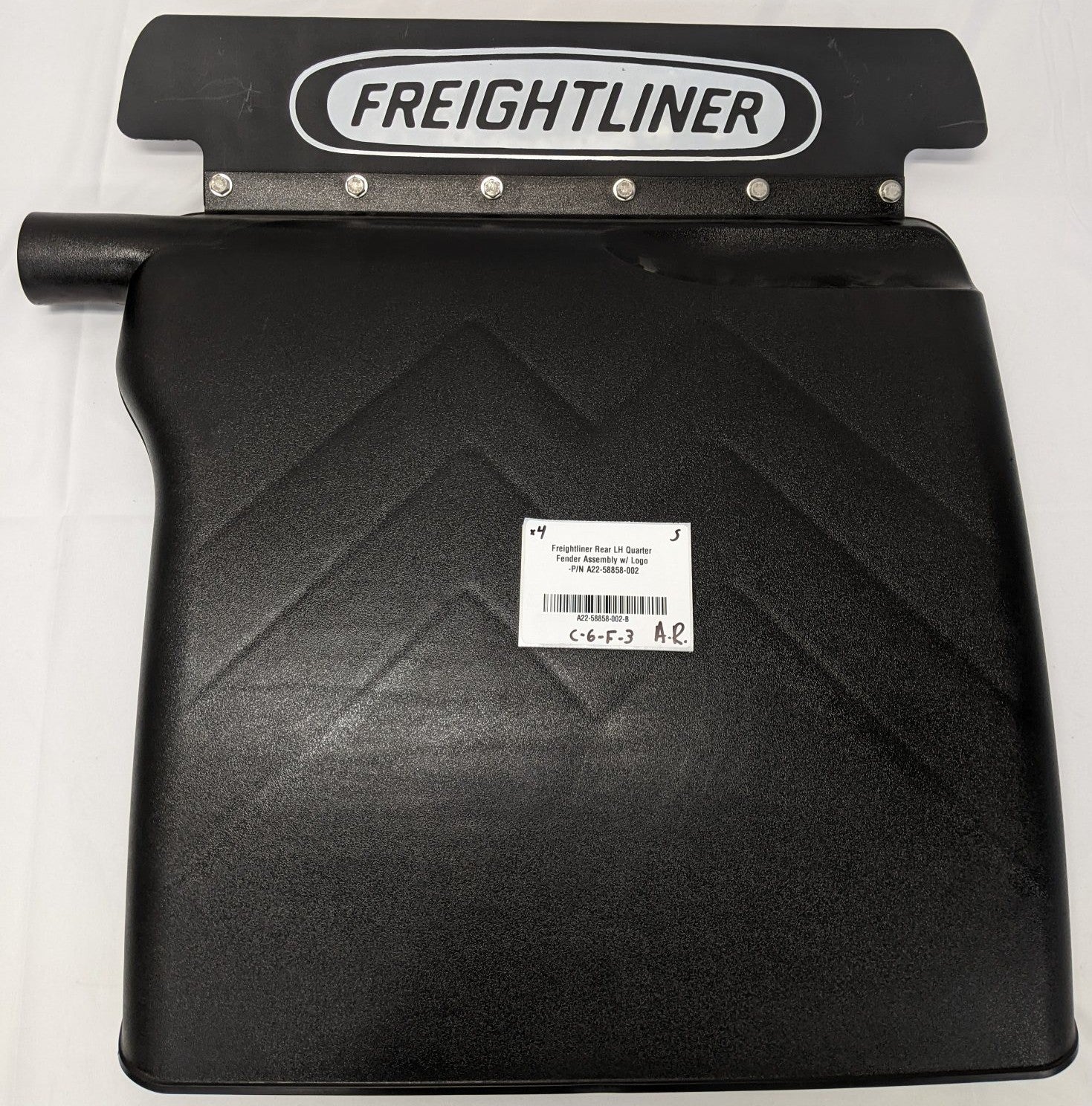 Freightliner LH Rear Quarter Fender Assembly w/ Logo -P/N A22-58858-002