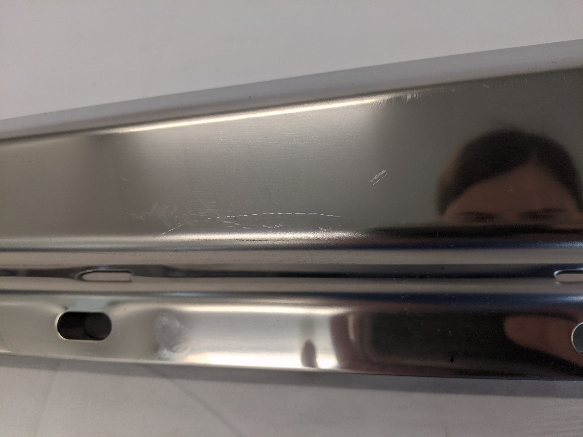 Freightliner Long Rear Straight Stainless Steel (Chrome) Mud Flap Hanger Bracket (10126774862140)