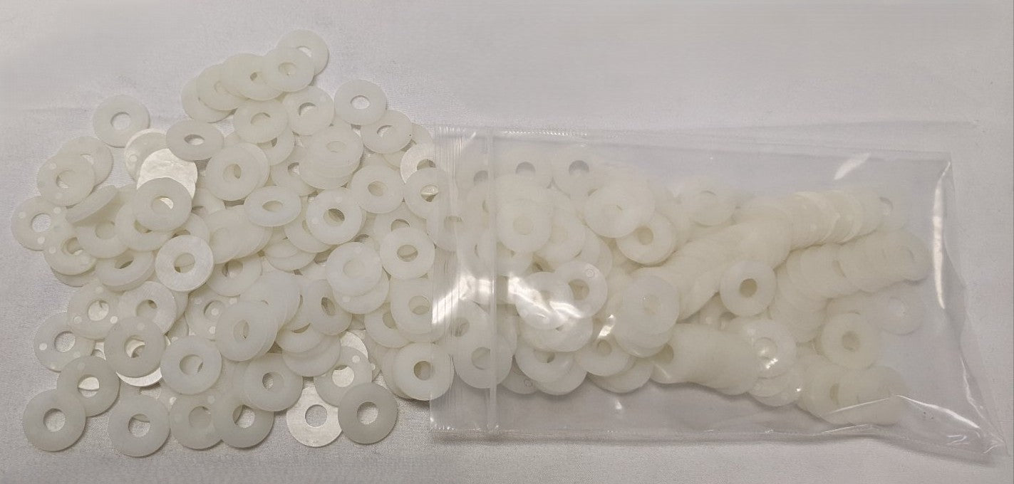 *Lot Of 300* New 1/4" ID X 11/16" OD X 1/16" Nylon Spacers