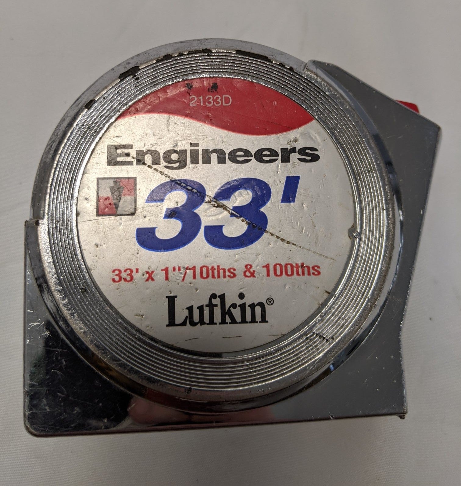 Lufkin Engineers Tape Measure 33 FT Lot of 2 - 10ths 100ths Scale 2133D