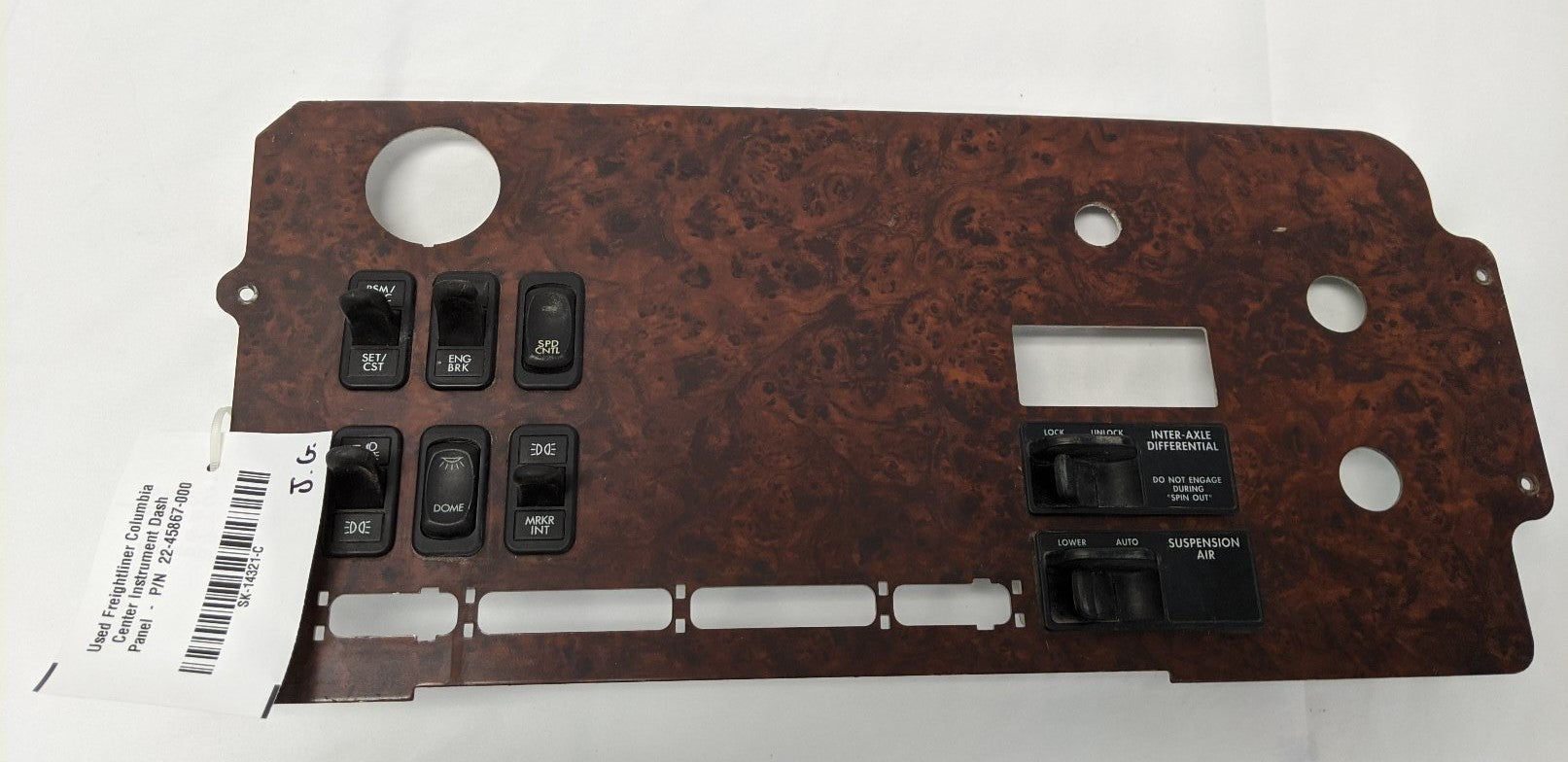 Used Freightliner Columbia Center Instrument Dash Panel  -  P/N  22-45867-000