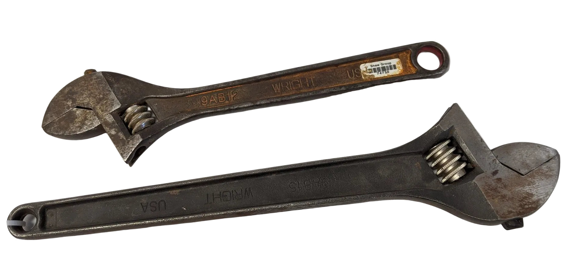 Wright Adjustable Wrench Set - 12", 15" - 9AB12, 9AB15