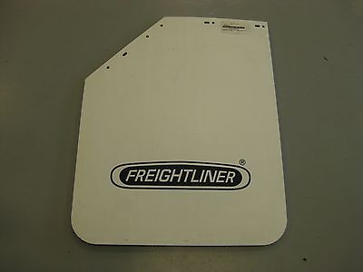 *Single* Freightliner LH Mud Flap with Logo--White--24" x 30"--P/N  22-61645-312 (3939581165654)