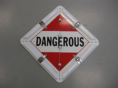 Metal Hazmat Truck Safety Warning Flip Placard Sign, Radioactive & Dangerous (4023643963478)
