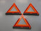 James King & Co. Emergency Warning Triangle, 3 Piece Set in Case - Model