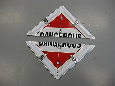 Metal Hazmat Truck Safety Warning Flip Placard Sign, Radioactive & Dangerous (4023643963478)