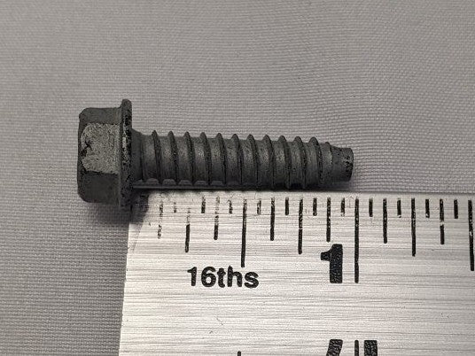 *Lot of 100* New 1/4" x 1" Full Thread Galvanized Steel Plastic Rolling Hex Screw
