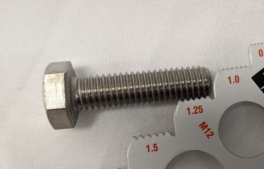 M8-1.25 x 30mm Stainless Steel Hex Bolts - A2-70, Fully Threaded, Lot of 50