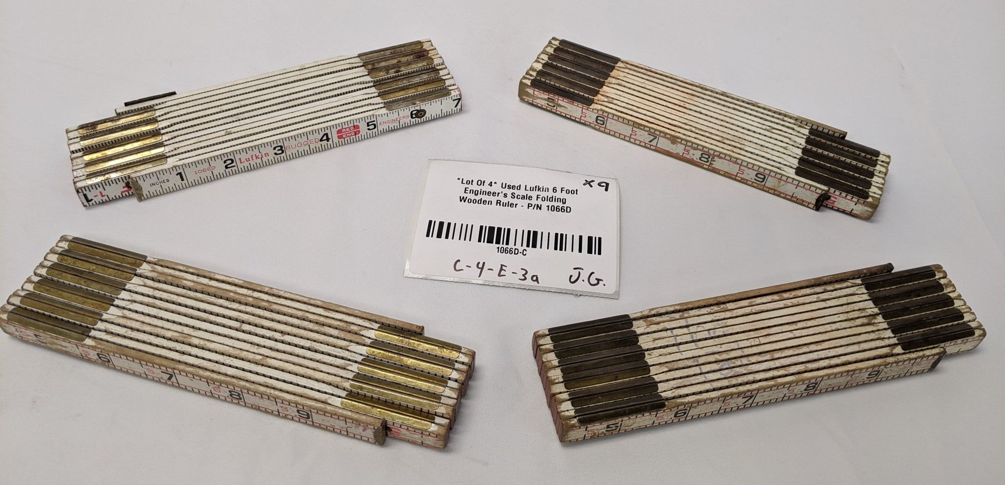 Lufkin Engineer Scale Folding Ruler 6 FT Lot of 4 - 1066D